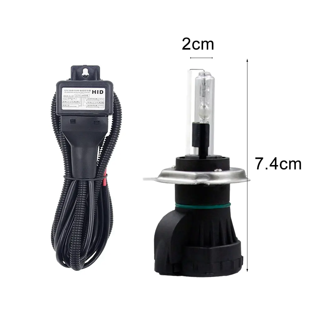 2 шт 12В 55 Вт Ксеон H4 лампы H7 H1 H3 Xenon HID Conversion Kit KitH11 H8 9005 Авто галогенные лампы основного лампа 3000k 4300k 5000K 6000k 8000K