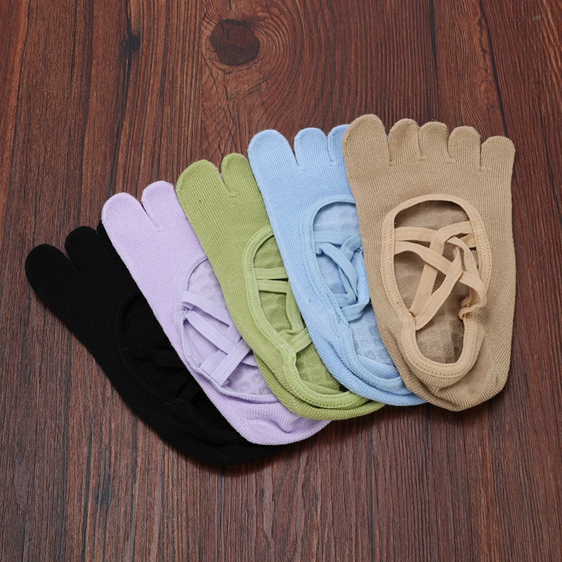 Women Anti-Slip Bandage Pilates Socks Five Toes Women's Yoga Socks Ladies Fitness Dance Ballet Quick-Dry Sock for Yoga Studio 23 H55fd415b0a404c009838ad04a62730beI