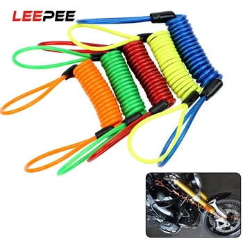 

LEEPEE Anti-Theft Cable Security Anti Thief 120cm Alarm Disc Lock Reminder Spring Cable Alarm Locks Wheel Disc Brake Bag