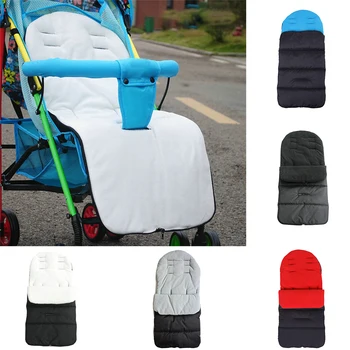 

Winter Autumn Infant Warm Sleeping Bag Universal Baby Stroller Sleeping Bag Soft Crystal Velvet Pad Double Zipper Waterproof