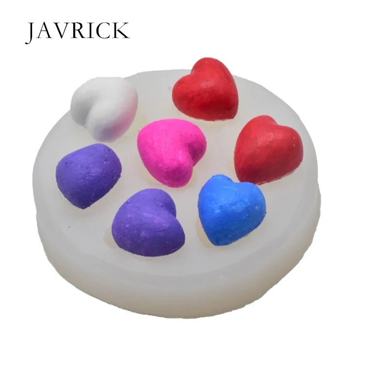 DIY 7 Heart-shaped Pendant Epoxy Resin Silicone Mold Craft Tools DIY Pendant Keychain Accessories Jewelry Making Tools - Цвет: Белый