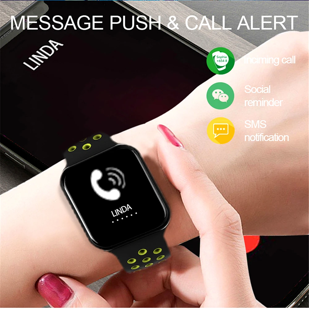Новые F8 Bluetooth Смарт-часы пульсометр калории фитнес-трекер будильник IP67 Водонепроницаемый умный Браслет