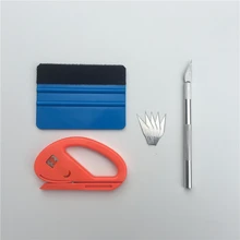 Виниловая пленка для автомобиля, набор инструментов для обертывания, войлочный синий скребок, нож, лезвие, автомобильная наклейка, наклейка на стену, оконная тонированная пленка, инструменты