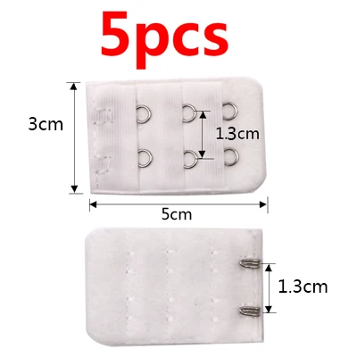 5pcs White 5/8 шт для задней панели бюстгальтеры Для женщин Аксессуары для нижнего белья удлиненный ремень бюстгальтеры 3 ряда 2 крюк нижнее белье бюстгальтер застежками - Цвет: 5pcs White