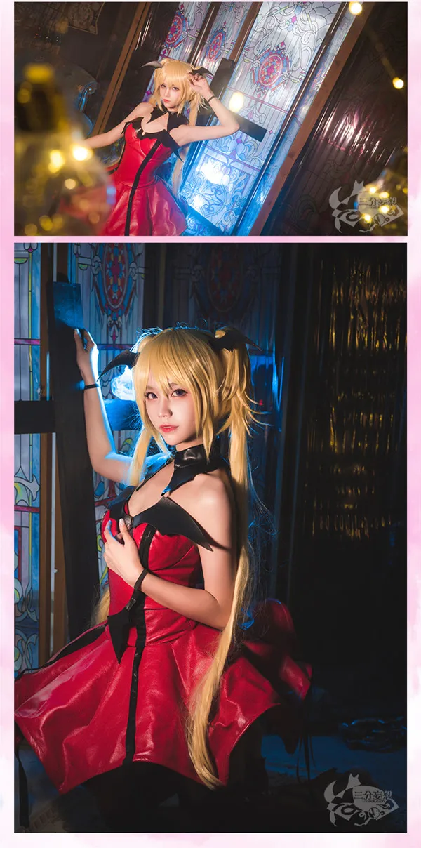 Shugo Chara! Tsukiyomi Utau Demon трансформация красный искусственная кожа платье Хэллоуин костюм для женщин