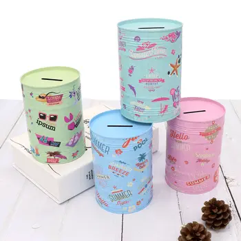 

Abstract Retro Creative Piggy Bank Large Coin Metal Piggy Bank Birthday Gift Hucha Gato Roba Monedas Money Saving Box GG50cq