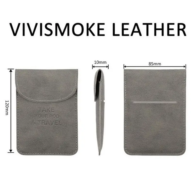 New Suitable For JUUL Carrying Pouch Pods Storage Bag Useful Leather Wallet Pocket Practical Ultra-thin Leather Wallet Pocket