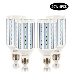 4pcs 20W LED High Bright Photography Corn Lighting Bulbs E27 Base Cool White Warm Yellow Light For Softboxes Photo Video  Studio