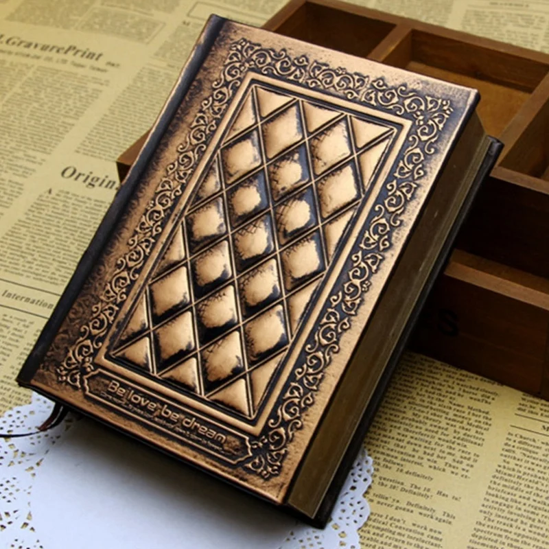 Bronze Retro Blank Inside Page Notepad Hardcover Leather Book A5 Embossed Planning Notebook Brush Phnom Penh Bronze Retro Blank Inside Page Notepad Hardcover Leather Book A5 Embossed Planning Notebook Brush Phnom Penh