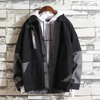 

Men Jackets Jackets and Coats 2019 Spring and Autumn New Men's Loose Denim Jacket Handsome Men's Clothes