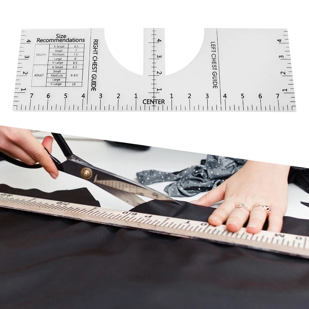 Acrylic Transparent T Shirt Guide Ruler Vinyl Ruler Alignment Fabric Centering Tool Diy Crafts Sewing Accessories Measuring Rule Aliexpress Mobile