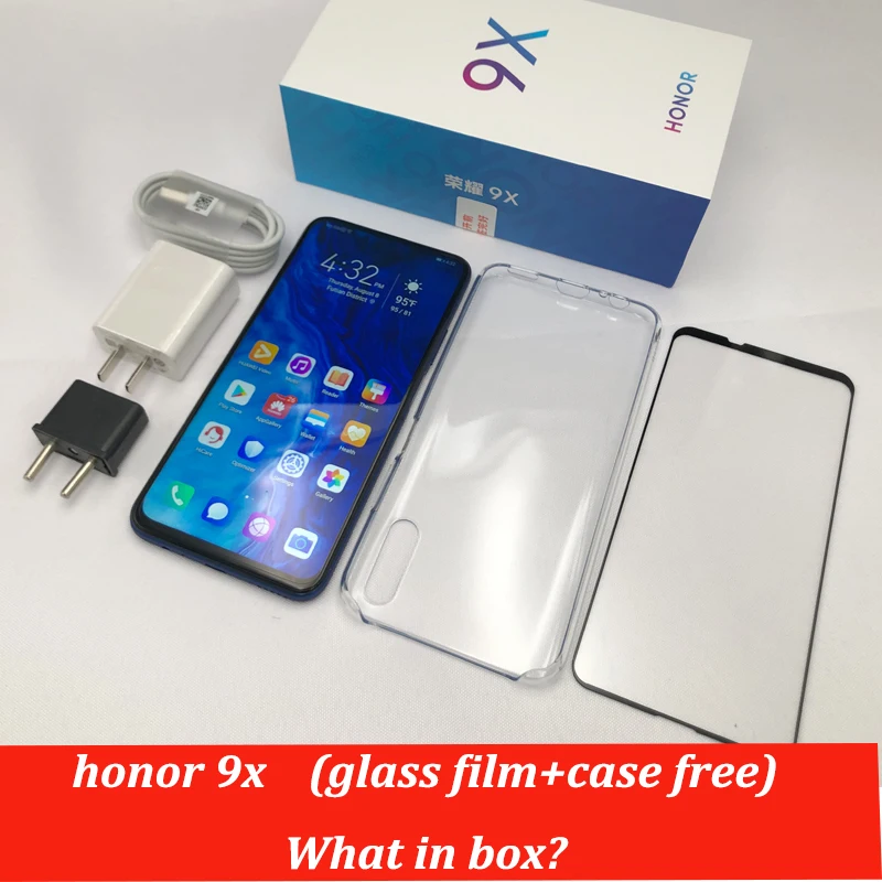 Honor 9x 9x pro, смартфон Kirin 810, четыре ядра, 6,59 дюймов, полный экран, 48мп, две камеры, 4000 мАч, GPU Turbo, мобильный телефон