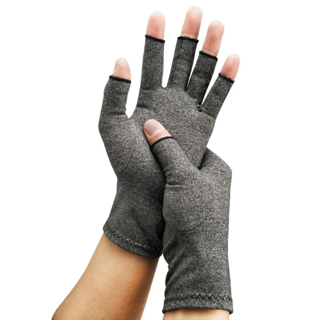 1 Pair Arthritis Compression Gloves Ease Pain from Carpal Tunnel, Hand Gloves Fingerless for Computer Typing and Dailywork
