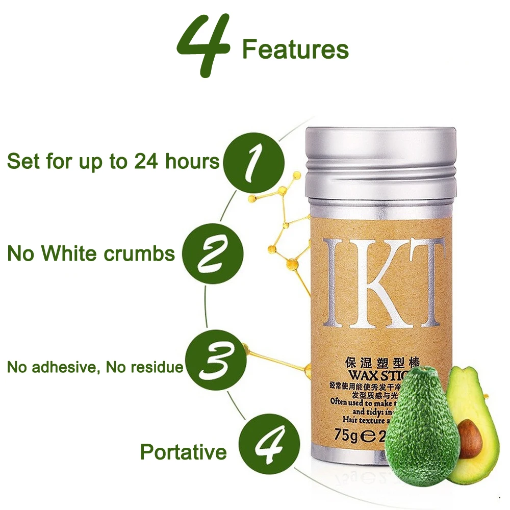 Hot Selling 75g Broken Hair Finishing Wax Stick Shaping Cream Fixing Bangs Not Greasy Pomade Stick Rapid Short Hair style Tools (5)