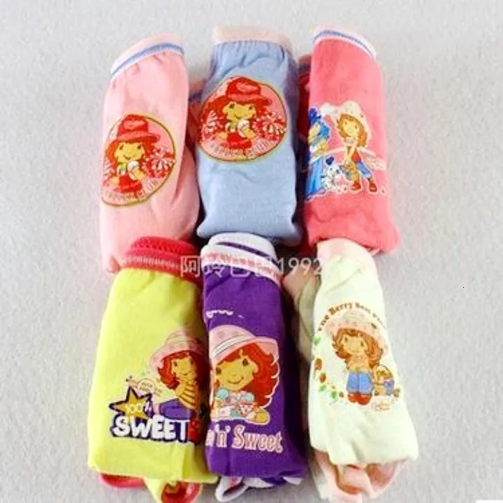 Strawberry Shortcake 6 шт./лот, модные детские трусики, трусы для девочек, детское нижнее белье для девочек, милые трусики с рисунками, одежда для детей, нижнее белье для маленьких девочек - Цвет: Strawberry Shortcake
