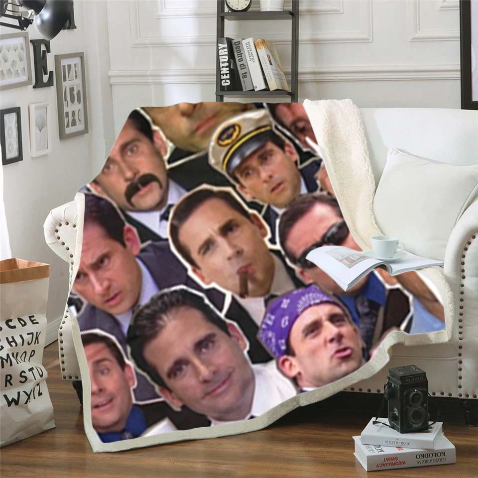 

Star Nicolas Cage Funny 3D Printing Plush Fleece Blanket Adult Fashion Quilts Home Office Washable Duvet Casual Sherpa Blanket