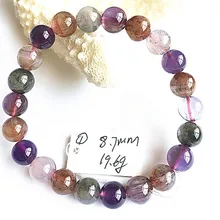 Натуральный кристаллический браслет aurora 23 23, супер редкая минеральная энергия, одиночный круг, титановая серия кристаллов для мужчин и женщин