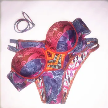 

New Bikini Swimming Suit Sexy Bikini Women Swimwear Women Bohemia Push-Up Padded Bra Beach Bikini Set Swimsuit