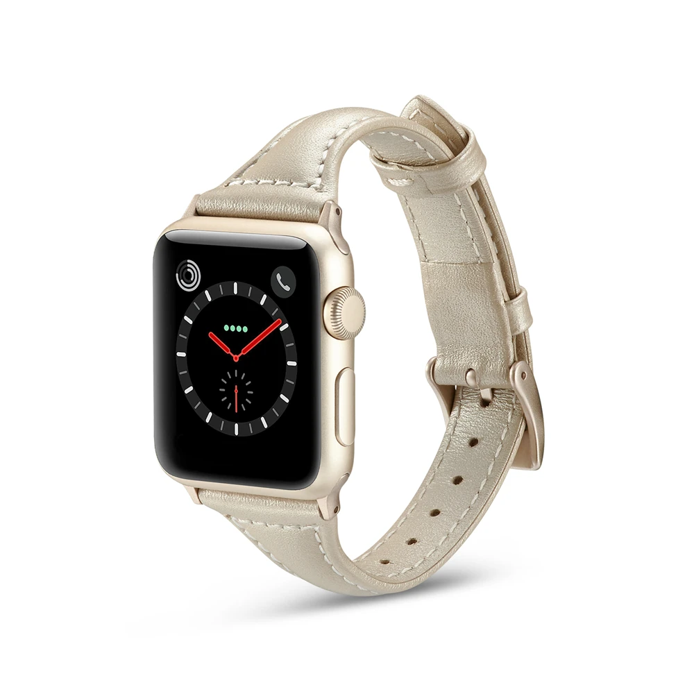 Совместимый ремешок для Apple Watch 38 мм 40 мм женский тонкий ремешок из натуральной кожи для часов iWatch серии 5 4 3 2 1 - Цвет ремешка: Retro