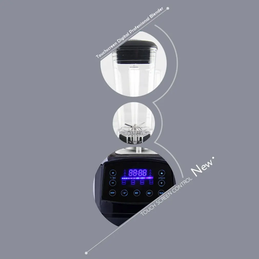 Сенсорный цифровой автоматический умный таймер 3HP BPA FREE 2L профессиональный блендер для смузи миксер соковыжималка кухонный фруктовый