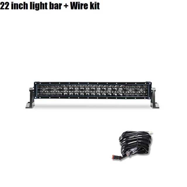 DERI 5D 22 32 42 дюйма 200 Вт 300 Вт 400 Вт двойной прямой ряд черный жемчуг Лен светодиодный светильник бар комбинированный луч с Cree Led чип для SUV ATV - Цвет: 22inch bar with Wire