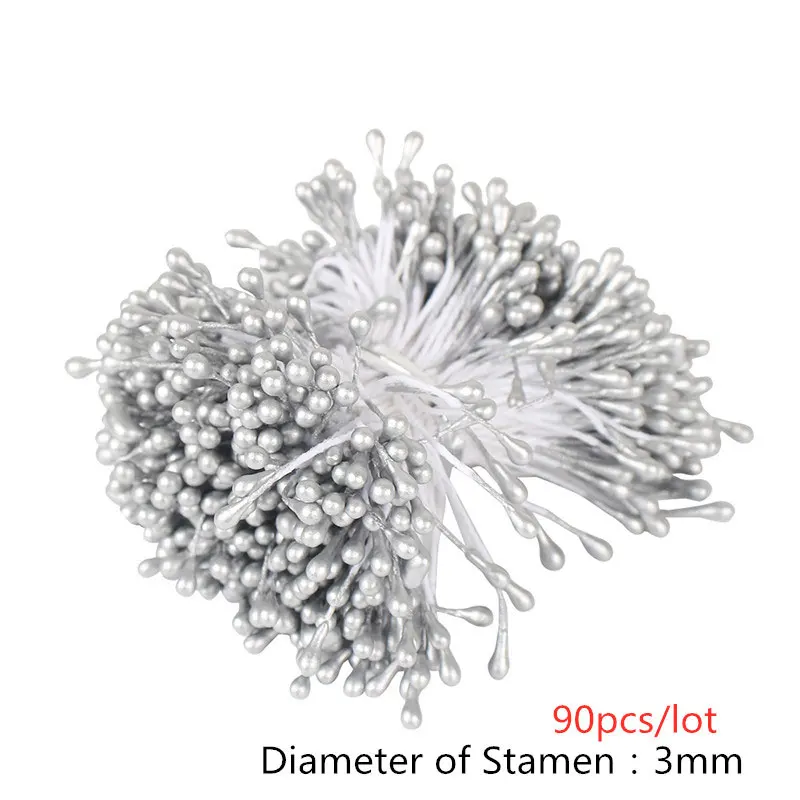 Style 6 Silver 144 шт. Смешанные Серебряные Искусственные цветы вишни тычинки ягоды Комплект 8/10/12/90 DIY Рождество свадебный подарок венок Декор YD0605 - Цвет: Style 6 Silver