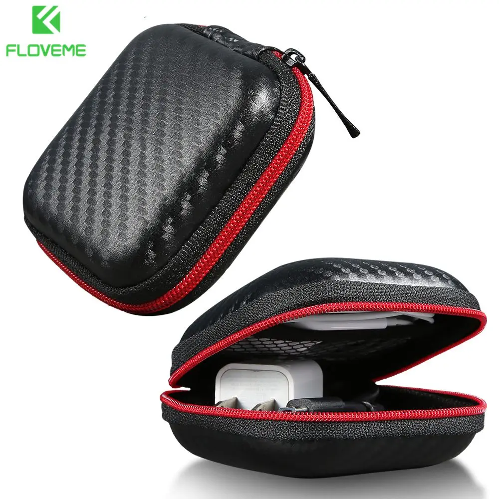 FLOVEME-Protable-Earphone-Case-For-Headphones-Mini-Zipper-Storage-Box-Hard-Bag-Headset-Case-for-charger