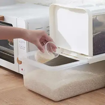 

New Storage Box Rice Storage Box Sealed Moisture-proof Container Rice Dried Food Cereal Dispenser Storage Bean Grain Organizer