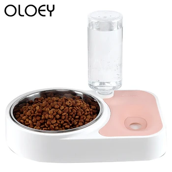

Cat Dog Pet Water Bottle Moisture-proof Mouth Dual-use Automatic Drinking Feeding Bowl Pet Puppy Kitten Water Food Dispenser