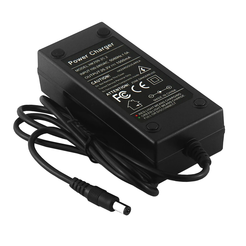 25 2 V 1A литиевая батарея зарядное устройство 24V 1000mA Выход 100V 240V VAC литий ионный DC