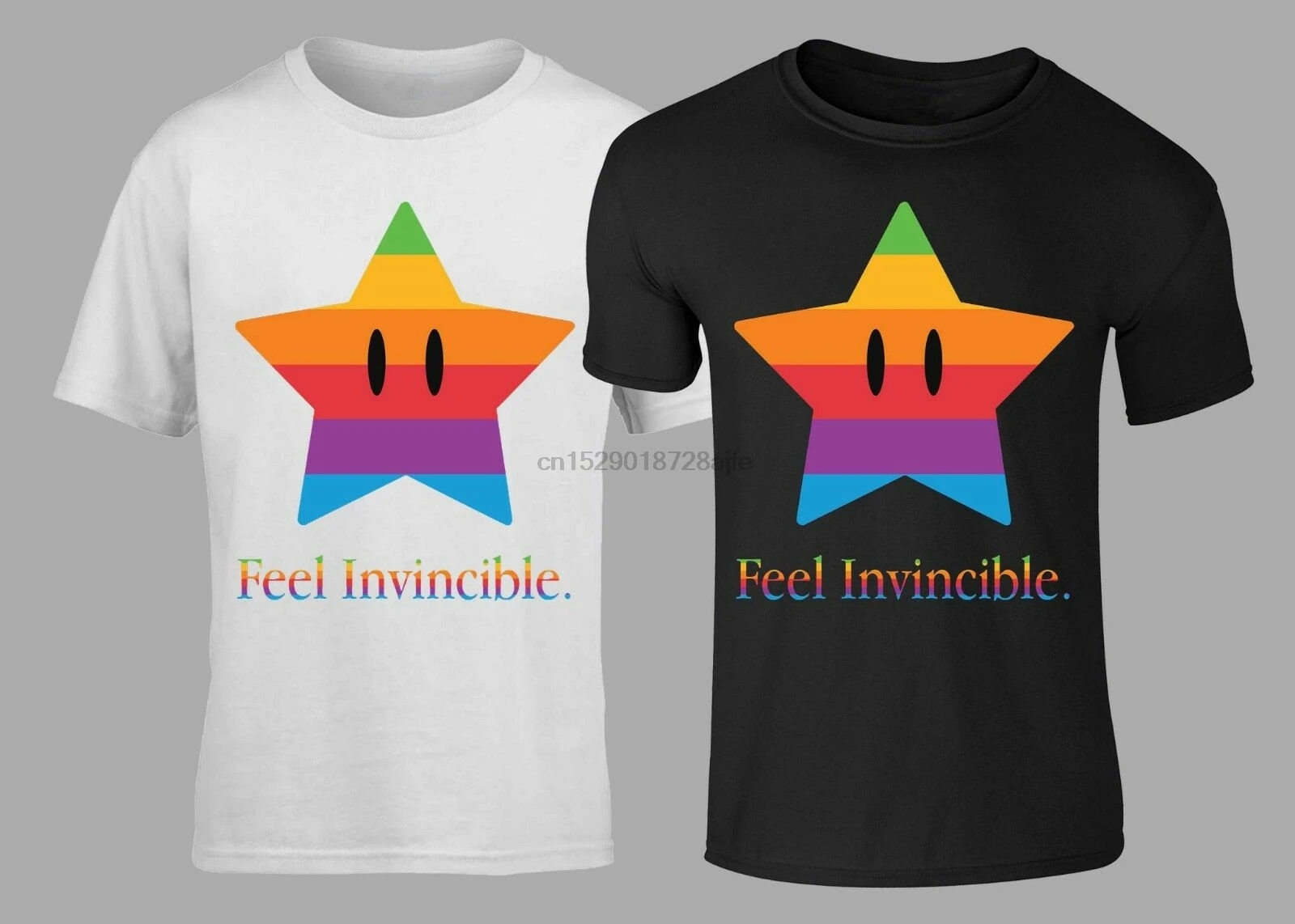 Super Mario Star Feel Invincible Gay Pride Rainbow T Shirt Tee Top Adults 40 T Shirts Aliexpress