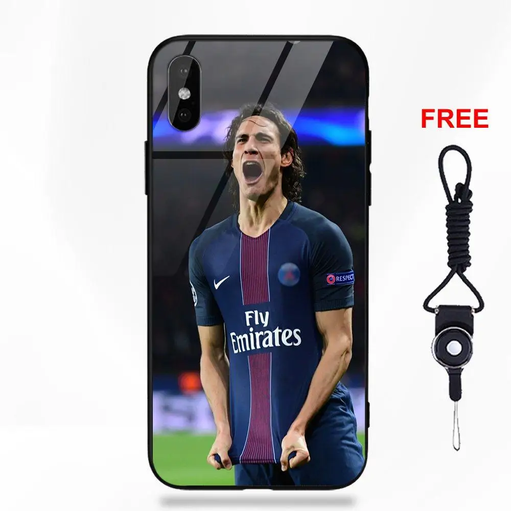 Футболист Edinson Кавани 9 постер для Apple IPhone X XS Max XR 5 5C 5S SE 6 6S 7 8 Plus - Цвет: as picture