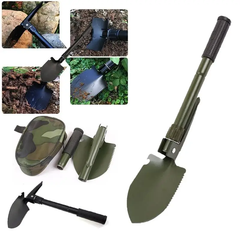 

Camping Shovels Folding Creativity Carbon Steel 2 Color 29*10*4cm Garden Supplies Portable Gadget Spade Survival Emergency Tool