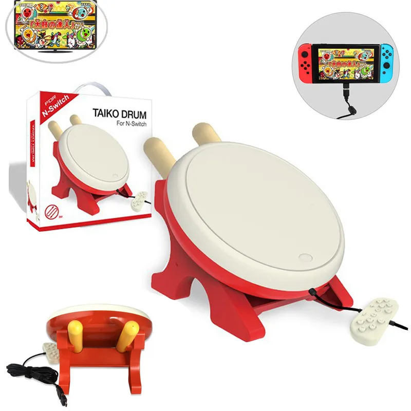 

For Taiko Drum Compatible with Switch Taiko no Tatsujin, Drum Controller Taiko Drum Sticks Video Games Accessories Drumstick a10