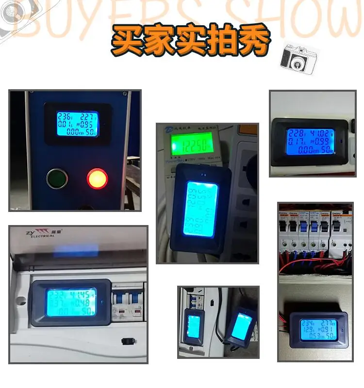 AC22KW 110~ 250V 100A цифровой Напряжение мощность энергии Вольтметр Амперметр метр Индикатор тока Ампер Вольт ваттметр тестер детектор