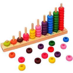 Детские деревянные игрушечные счеты для раннего обучения математике, обучающая игрушка, бисер, подсчет, развитие интеллекта, детская