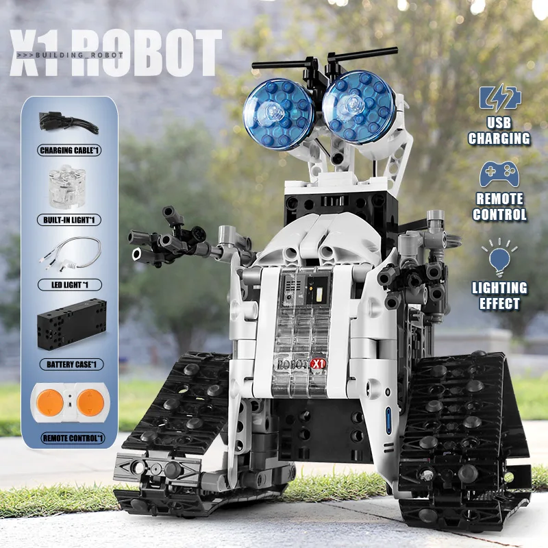 Model Toys Creative RC Robot Electric Remote Control Intelligent Building Blocks Bricks Assembled DIY Birthday Gift | Игрушки и хобби