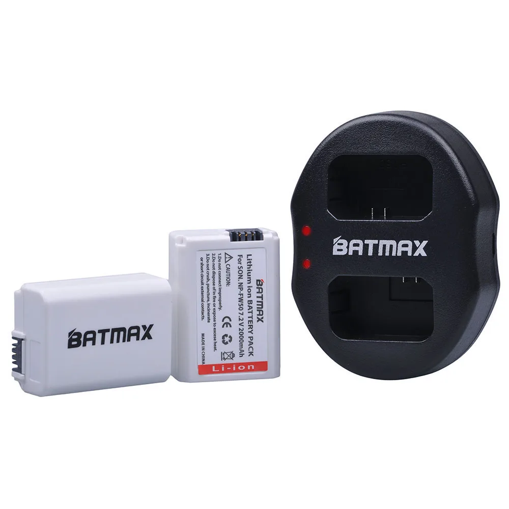 2B with charger 2000 мА/ч, NP-FW50 NP FW50 Батарея+ USB Dual Зарядное устройство для sony Альфа a6500 a6400 a6300 a7 7R a7R a7R II a7II NEX-3 NEX-3N NEX-5 - Цвет: 2B with charger