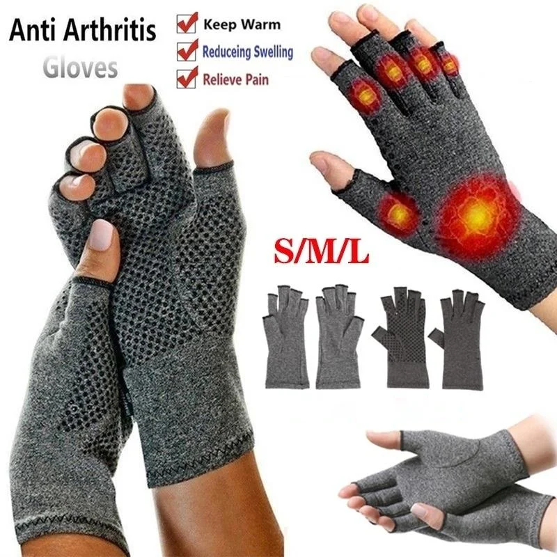 

Arthritis Gloves Anti Arthritis Therapy Compression Gloves and Ache Pain Joint Relief Wristband Bracer Black Gloves