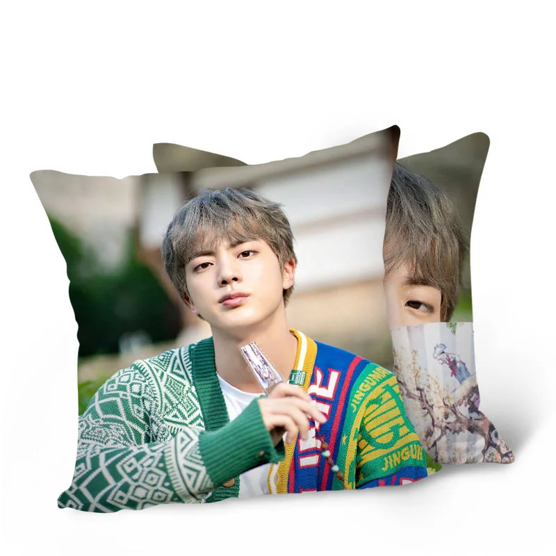 Kpop Bangtan, для мальчиков, карта душа, персонаж из фильма, двухсторонняя подушка, подушка для стула JIMIN JIN J-HOPE SUGA - Цвет: JIN