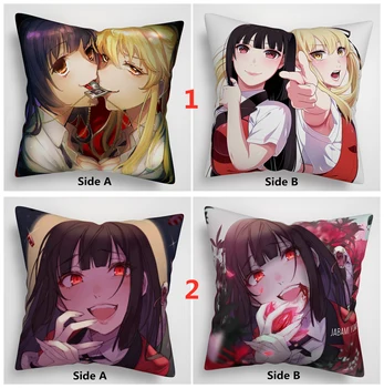 

Kakegurui Yumeko Mary Kirari Anime Two Sided Pillow Cushion Case Cover