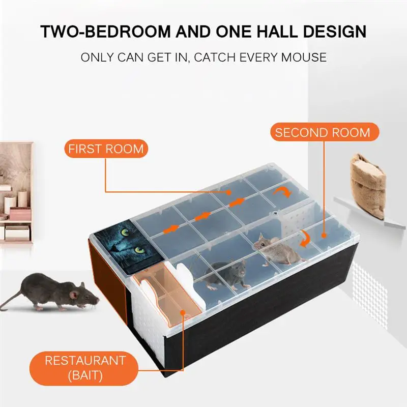 Household Large Mouse Trap Automatic Continuous Mousetrap Reusable Catch High Effect Rat Traps Catcher Killer Mice Cage