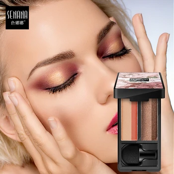 

SENANA Matte Shimmer Eye-Shadow Makeup Palette Lazy Double-Tone Gradient Eye Shadow Long-lasting Water-Proof Shimmer Eye Shadow