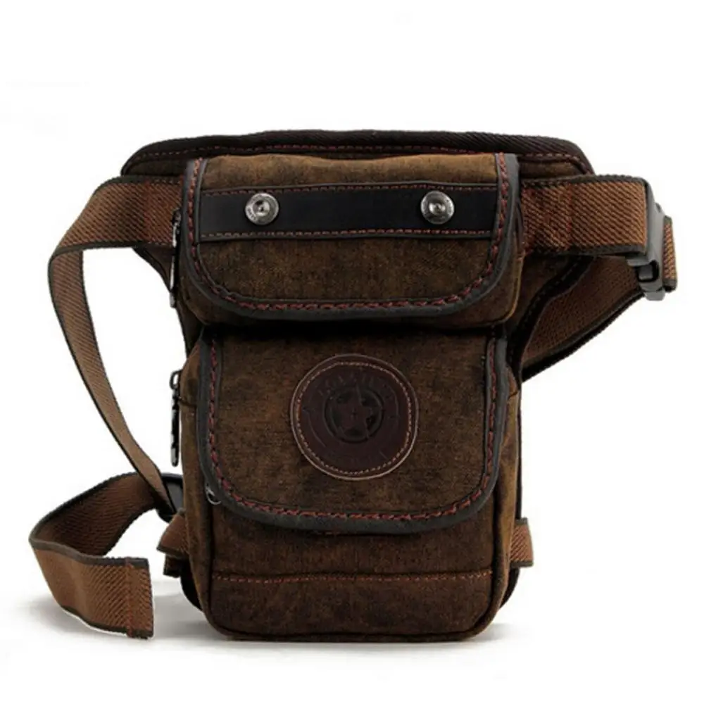 Мужская парусиновая винтажная сумка с заниженной ногой, поясная сумка-мессенджер, сумки на плечо, Военные Тактические Штурмовые мотоциклетные наездники, набедренный пояс