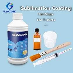 GACINK – revêtement de Sublimation spécial 1000ml, prétraitement avec outil pour tasse, pierre, cuir, verre, cristal, marbre, métal 