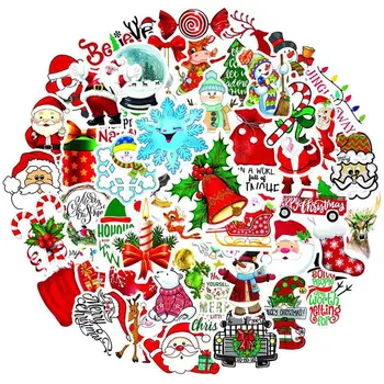 

50 Pcs/Set Christmas Stickers Planner Decoration Diy Scrapbooking Cute Stick Label Journal Sticker Kawaii Stationery