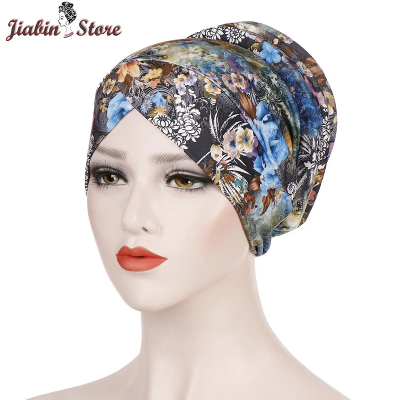 

2019 NEW Fashion High Quality Women Muslim Stretch Turban Hat Chemo Hair Loss Head Scarf Wrap Hijib Cap Wholesale Freeship