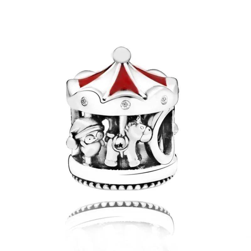 pdl730 925 пробы Серебряные бусы Santa Новинка зимы Счастливого Рождества, очаровательный, подрходит к оригиналу Pandora, Браслеты Для женщин, сделай сам, ювелирное изделие - Цвет: pdl730