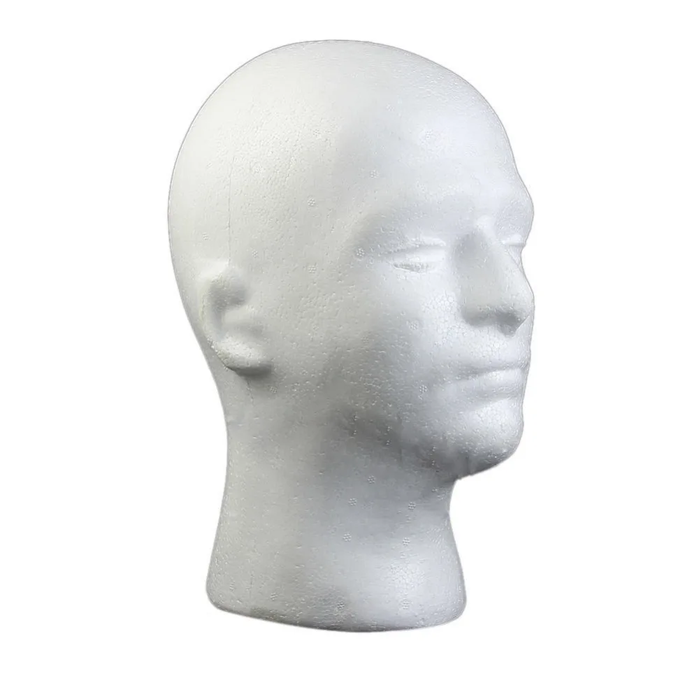 1 X HIGH QUALITY MALE POLYSTYRENE MANNEQUIN TORSO DUMMY HEAD SUNGLASSES DISPLAY