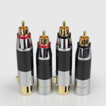 

Carbon Fiber Brass Gilded Audio Adaptor XLR 3Pin 3 pin Male/Female to RCA Male Audio Adapter Connector Converter HIFI Supported